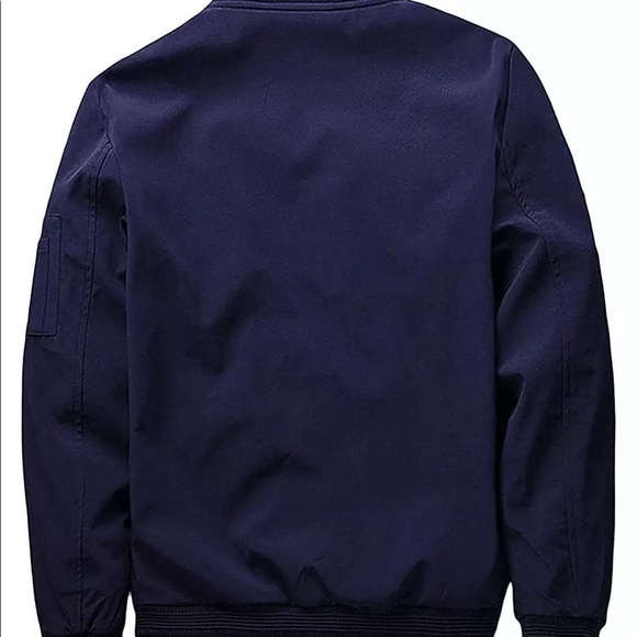 Men's Lightweight Softshell Coat Sportwear Zipper Windbreaker Bomber - Picture 6 of 8